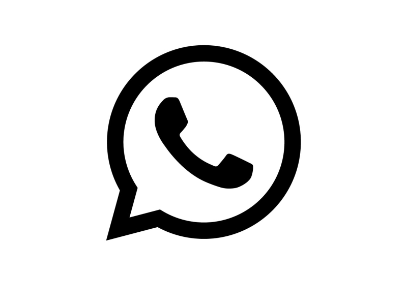 WhatsApp Glyph Black Logo Vector